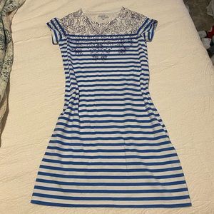 Vineyard Vines Striped Floral Tshirt dress
